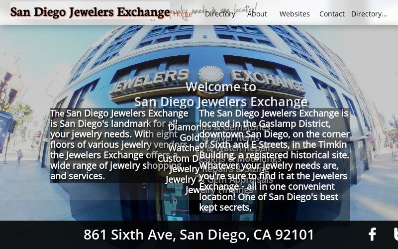 Golden West Jewelers professional storefront located at 861 6th Ave in San Diego's Gaslamp Quarter - a trusted jewelry retailer
