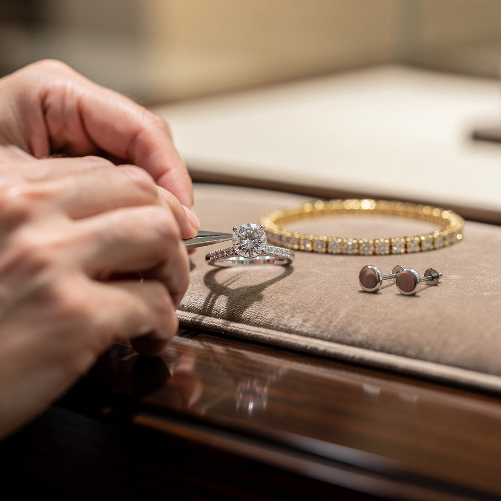 Golden West Jewelers fine jewelry collection featuring engagement rings, necklaces, and bracelets in San Diego